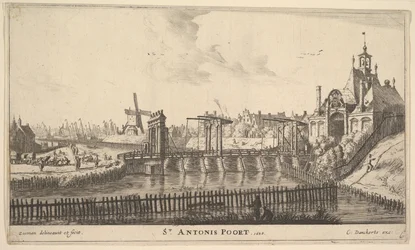 St. Antonis Poort, Amsterdam, Mitte des 17. Jahrhunderts