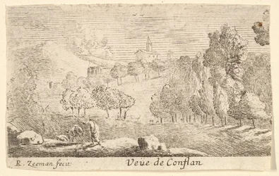 Ansicht von Conflans, Mitte des 17. Jahrhunderts