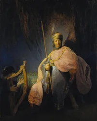 David spielt die Harfe vor Saul, um 1630-31