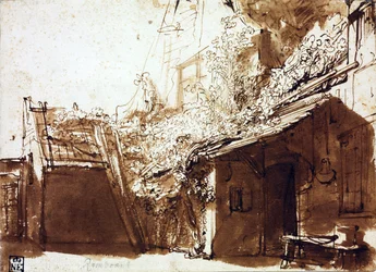 Bauernhaus in Licht und Schatten (1606-1669) - 1635-1636 - 16,2 x 22,5 cm - Szépművészeti Múzeum, Budapest