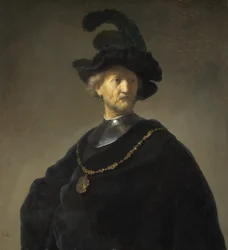 Alter Mann mit einer Goldkette