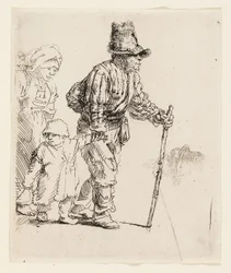 Bauernfamilie auf der Wanderung, ca. 1652