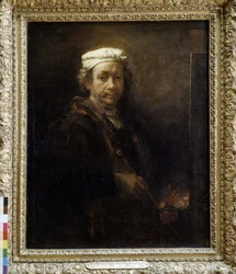 Rembrandt im Alter vor einer Staffelei (1660)