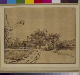 Die Windmühle auf dem Bollwerk des Sint Anthonispoort, Amsterdam