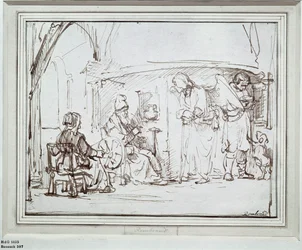 Tobias und der Engel (Zeichnung)