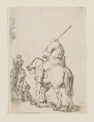 Ein Soldat mit Turban zu Pferde