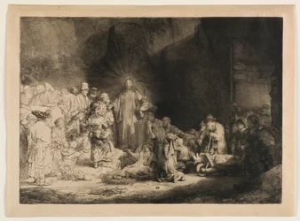 Christus predigt (Der Hundertguldenblatt)