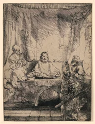 Christus in Emmaus: Die größere Platte