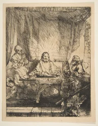 Christus in Emmaus: Die größere Platte, 1654