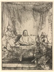 Christus in Emmaus: die größere Platte