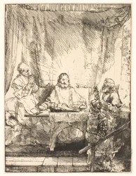 Christus in Emmaus: die größere Platte
