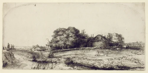 Landschaft mit Heuscheune und einer Schafherde, ca. 1652