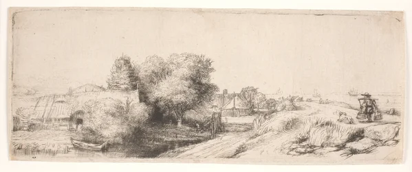 Landschaft mit einem Milchmann