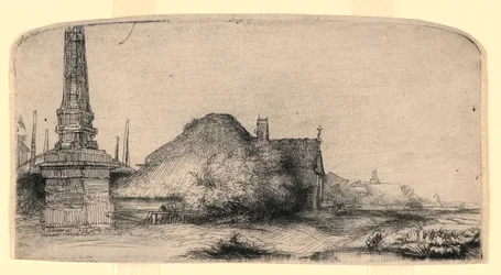 Landschaft mit einem Obelisken