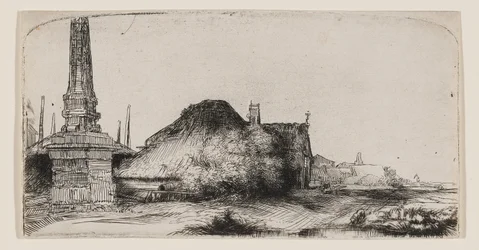 Landschaft mit einem Obelisken