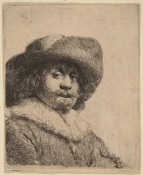 Mann mit breitkrempigem Hut