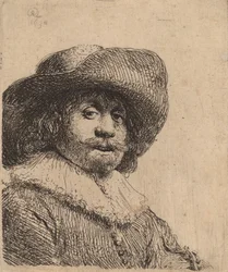 Mann mit breitkrempigem Hut, möglicherweise 1638