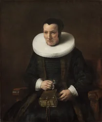 Alte Dame mit einem Buch, 1647