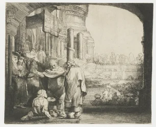 Petrus und Johannes heilen den Gelähmten am Tempeltor