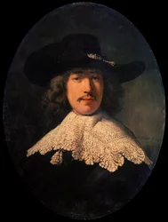 Porträt eines jungen Mannes mit Spitzenkragen, 1634