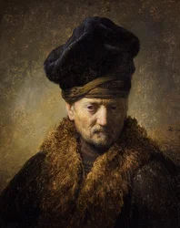 Porträt eines alten Mannes mit Pelzmütze, 1630