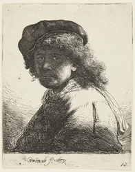 Rembrandt mit Mütze und Schal