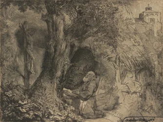 Heiliger Franziskus betet unter einem Baum, 1657