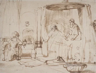 Szene aus der Geschichte von Antiochus und Stratonice
