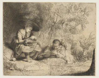 Der Flötenspieler, 1642
