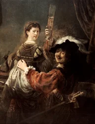 Der verlorene Sohn im Wirtshaus, Rembrandt und Saskia, um 1635.