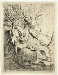 Die kleine Löwenjagd (mit einem Löwen)