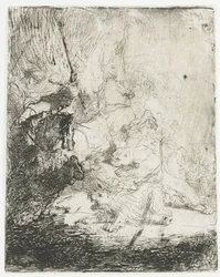 Die kleine Löwenjagd mit zwei Löwen