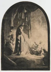 Die Auferweckung des Lazarus: die größere Platte