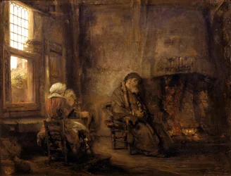 Tobit und Anna warten auf die Rückkehr ihres Sohnes, 1659