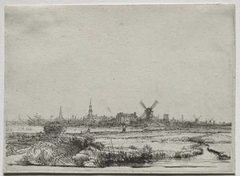 Blick auf Amsterdam von Nordwesten