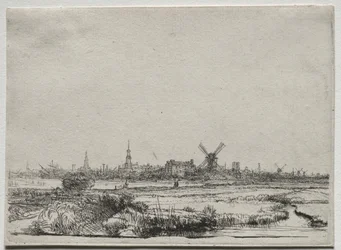 Blick auf Amsterdam von Nordwesten, um 1640