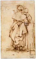 Frau mit einem Kind auf ihrem Schoß, 1640er Jahre