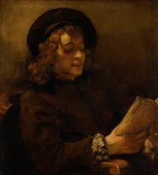 Titus van Rijn, der Sohn des Künstlers, beim Lesen