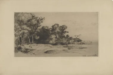 Landschaft mit Bauernhof