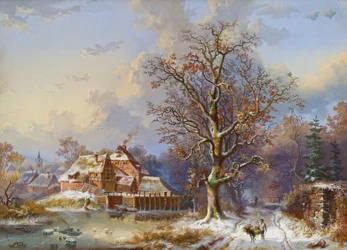 Dorf im Winter