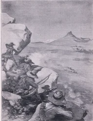 Buren schießen auf den Zug von General French