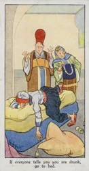 Östliches Sprichwort: Wenn dir jeder sagt, dass du betrunken bist, geh ins Bett