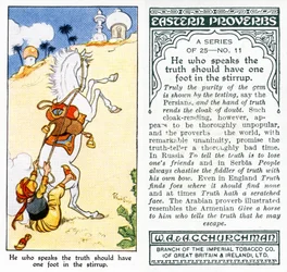 Wer die Wahrheit spricht, sollte einen Fuß im Steigbügel haben, 1931