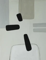 Schwebende minimalistische Formen