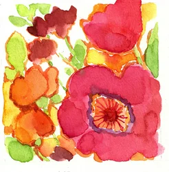 Lebendige florale Aquarelle