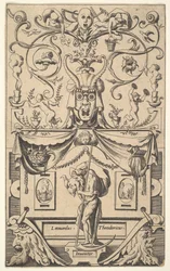 Tafel mit Figur des Saturn, Tafel 1, ca. 1550-65