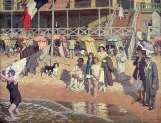 Badende vor dem Grand Hotel, Cabourg (um 1920)