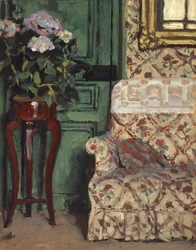 Ecke des Sofas