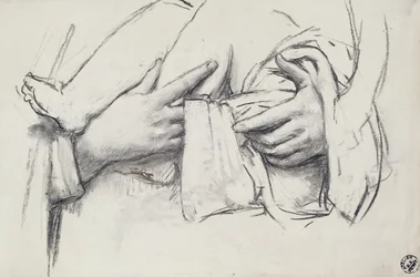 Studie der Hand für Unsere Liebe Frau von Morienval in Oise, Frankreich