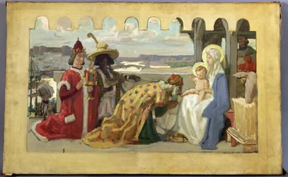 Die Anbetung der Könige, Vorstudie für die Kirche Saint-Ferjeux bei Besançon